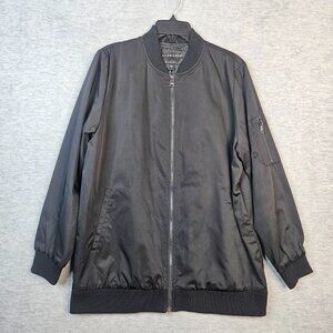 BERNARDO Men's Full Zip Bomber Style Lining Black Jacket Size L